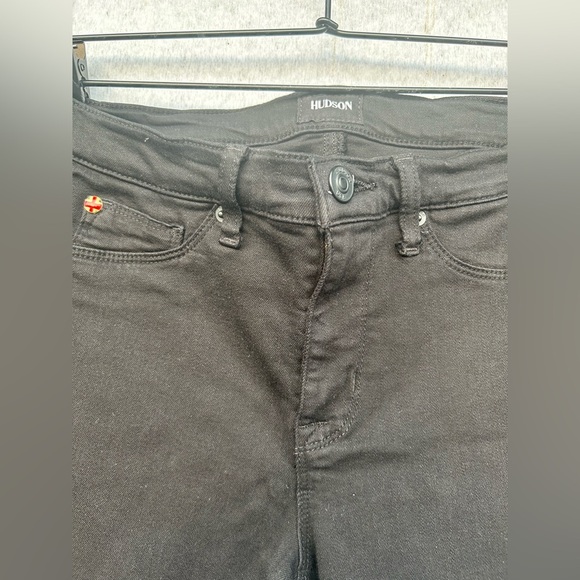 Hudson Women's Signature Bootcut Denim Jeans Dark Wash Black Size 28 - Picture 4 of 10